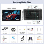 4G+64G Android Car Stereo for Ford Explorer 2005-2010 10.1 Inch Touch Screen with CarPlay Android Auto Mirror Link UI Bluetooth FM GPS Navigation WiFi FM SWC Shot Cut Backup Camera MIC