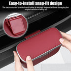 Car Trash Can, Car Garbage Bin with Lid & Handle - Leak-Proof Mini Trash Can for Car, Truck, SUV - Essential Car Accessories for Organization (Red)