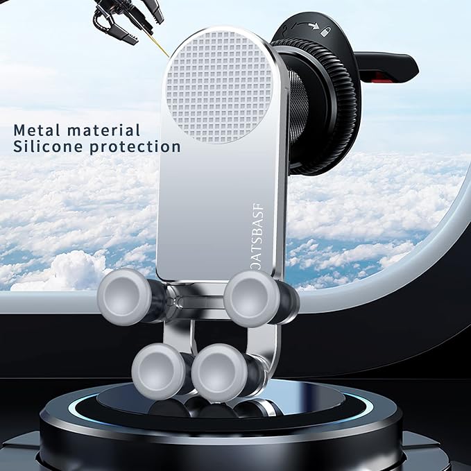 Z Fold Car Mount, [Without CASE] Aluminum Universal Vent Z Fold 6 Acessories for Galaxy Z Fold 7 6 5 4 3 2 S25 Ultra Pixel 9 Pro Fold iPhone 16 15