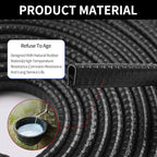 Car Door Edge Guards, 16Ft Rubber Seal Car Door Edge Trim, U Shape Door Edge Protector Guard, Aluminum Weather Proofing Automotive Door Edge Molding Protection for Most Car (Black, 16Ft)