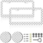 Polka Dots License Plate Frames，Polka dots Car Accessories for Women and Men ，Cute License Plate，Aluminum License Plate Frame Fits Standard US Vehicles Size 12.2 x 6 Inch (White-Polka dots)