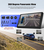 8 Core 6G+128G Android Car Stereo Radio for Hyundai Elantra 2011 2012 2013 with 360° Panoramic View 9 Inch Touch Screen Wireless CarPlay Android Auto Backup Camera GPS Navigation WiFi