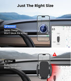 Tesla Phone Mount【Strongest Magnet Power】 Foldable Hidden Tesla Phone Holder Fit for All Phones, Tesla Model 3/Y/Cybertruck Accessories, Tesla Model 3 Model Y for MagSafe Car Mount - Blue