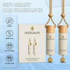 Car Air Freshener 2 Pack, Vanilla Musk Hanging Diffuser, 45+ Days Long Lasting Scent, Refillable Bottle, Odor Control for Auto Interior, Made in USA