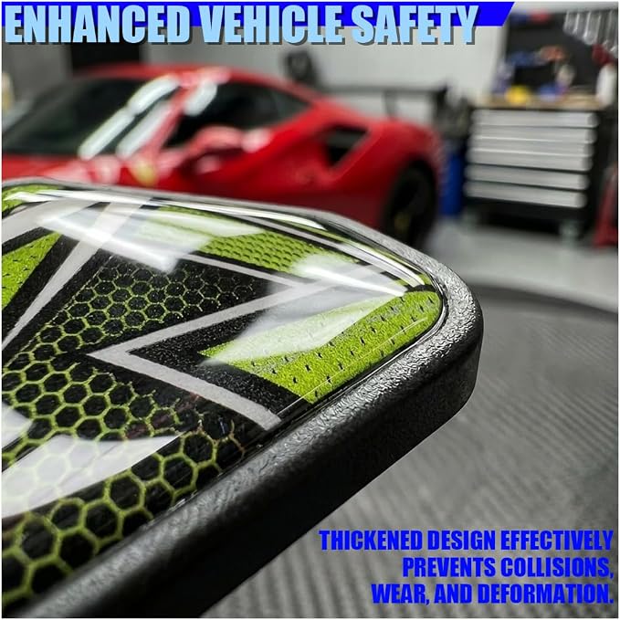 Craedli 2PCS Sport Style Car Door Edge Protector, Anti-Collision Automotive Door Corner Guards, Universal Self-Adhesive Vehicle Exterior Decoration Accessories for Car, Truck, SUV (Green)