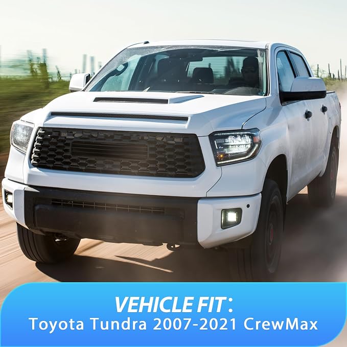 in-Channel Rain Guards for Toyota Tundra Crew Max 2007 2008 2009 2010 2011 2012 2013 2014 2015 2016 2017 2018 2019 2020 2021, Vent Window Visors, Original Window Deflectors-4PCS