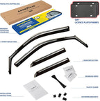 Goodyear Shatterproof in-Channel Window Deflectors for Dodge Ram 1500 Classic 2019-2024 Quad Cab, Rain Guards, Window Visors for Cars, Vent Deflector, Car Accessories, 4 pcs - GY008036