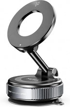 MUSEL Magnetic Car Phone Holder for MagSafe, Vacuum Mount for iPhone 17-12 | 88 lb suction hold, 2600 gf magnetic force, 22 N55 magnets, 360 degree rotation, bottom plate and ring included, dash mount