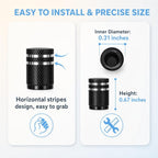 Tire Valve Stem Caps 8 Pack, Aluminum Tire Valve Caps with Plastic Liner, Corrosion Resistant Leak Proof Air Valve Caps, Universal Valve Stem Caps for Cars, Trucks, SUVs, Motorcycles and Bikes