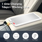 Led Sun Visor Vanity Mirror,Upgraded Large Car Mirrors with Lights,Dimmable Light up Vanity Makeup Mirror for Car,Rechargeable Universal Rear View Visor Mirrors (White)