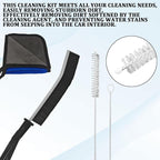 Upgraded Auto Sunroof Drain Cleaning Tool Kit, 118 Inch Extra Long Flexible Drain Brush Pipe Cleaner Unclogger Tool with Syringe Hose for Car Sun Roof, Windshield Wiper Hole, AC Drain Line