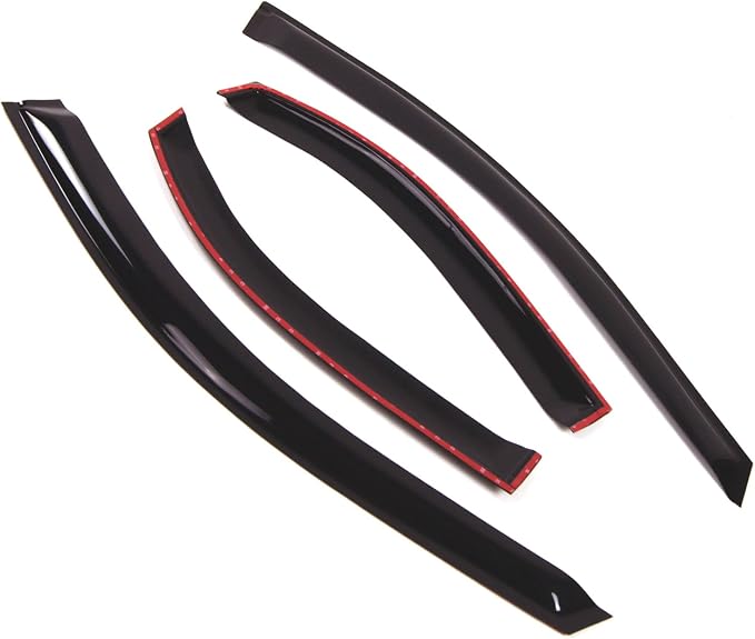 Outside Mount Window Vent Visors Rain Guards Compatible with Hyundai Elantra 1996-2000 | Side Window Wind Deflectors Rain Shields | Smoke Tinted, 4 Pcs Set, DGWV-251