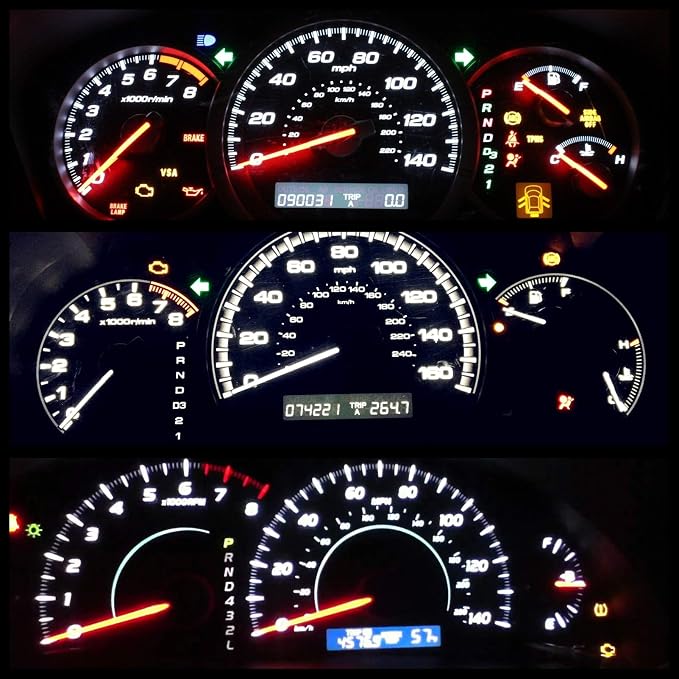 74 Led Bulb Dash Lights Super Bright T5 2721 37 70 286 Wedge PC74 Twist Socket Automotive Instrument Panel Gauge Light Kits Cluster Shift Indicator Bulbs White Pack of 20