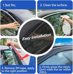 Window Visors Rain Guards for 2015-2026 Ford F150 SuperCab, Out-Channel Window Vent Wind Deflectors Visors Shades for 2017-2026 Ford F150 Raptor/ F250 /F350/ F450 Super Duty Extended Cab