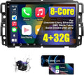 4+32G 8 Core Car Radio Stereo for Chevrolet Chevy Silverado/GMC Sierra Yukon/Buick Enclave 2007-2012 | Android 14 Wireless CarPlay & Android Auto | 8‘’ HD Touchscreen | Backup Camera AM/FM/RDS Wi-Fi