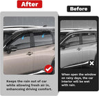 Window Visors Rain Guards for 2021-2025 2026 Nissan Rogue Accessories, Outside-Mount Tape-On Side Window Wind Deflectors Vent Visors Shades Rainproof 4PCS