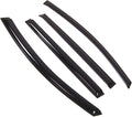 WD2-838 Dark Smoke 4 Pcs Set Window Visor (Outside Mount) Deflector Rain Guard Compatible with 2010-2017 Nissan Leaf