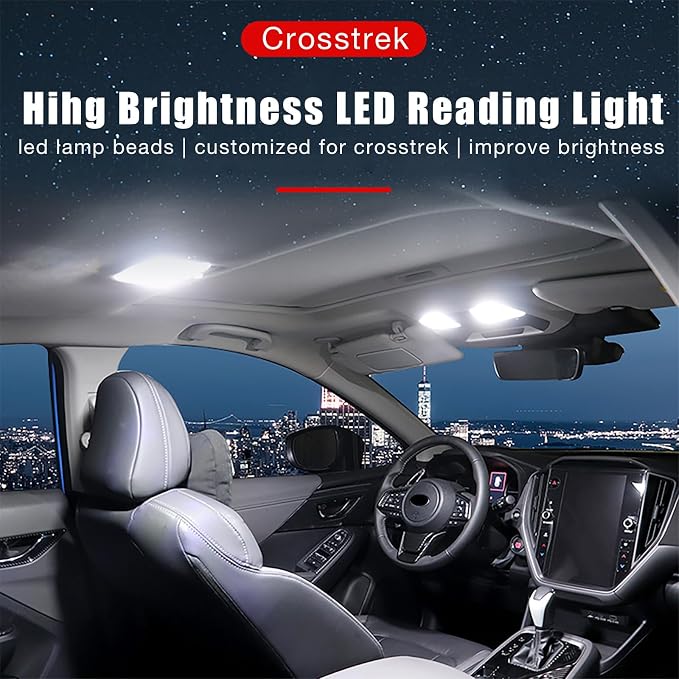 led interior lights kit Compatible With Subaru Crosstrek Accessories | Compatible With 2024 2025 2026 Subaru Crosstrek impreza Accessories White Interior LED Lights Kit + Install Tool