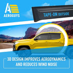 Extra Durable Window Deflectors Tape-On Window Visors Rain Guards Fit for Chevy Colorado 2023-2026 Crew Cab, Sun Visors, Wind Vent for Shades, Exterior Car Accessories - 4 pcs. AG0953