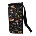 Mushroom Snail Flower Print Car Trash Can with Lid, Leak Proof Auto Trash Bag Hanging Vehicle Garbage Can Multipurpose Storage Container for Back Seat Road Trip