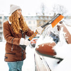 Showvigor 25" Snow Brush and Ice Scrapers for Car Windshield, 2-in-1 Detachable Design with Paint Protection, Extra Long Snow Removal Tool for Cars, Trucks, SUVs - Great for Drivers