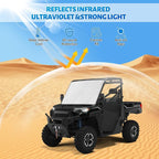 Silver UTV Windshield Snow Cover Compatible with Polaris Ranger XP 1000 2017-2026 (Not RZR) & Can-Am Defender 2016-2026, Transport Windshield Protector for Ice and Snow