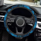 Watercolor Blue Sea Turtle Car Steering Wheel Cover Universal Fit 15 inch, Sweat Absorption Anti-Slip Breathable Neoprene Steering Wheel Protector for Women