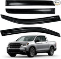Rain Guards for Truck Honda Ridgeline 2017-2026, Window Vent Visors Accessories - Tape-On Rain Guard Window Visor for Honda Ridgeline, Easy Install Car Side Window Wind Deflectors & Visors Black