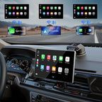9" Wireless Apple Carplay Screen for Car,with 4K Dash Cam | and 1080p Backup Camera,Apple Carplay & Android Auto with DVR,GPS Navigation Mirror Link,Bluetooth,FM, Siri