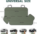 Backseat Cover for Dogs, Waterproof and Non-Slip Pet Bench Seat Covers, Car Seat Protector for Back Seat, Universal Size Rear Car Seat Cover Fits Cars, Trucks and SUVs, L-Army Green&Grey