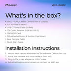 VREC-H520DC Dual Dash Cam Front and Rear Car Camera - Large Screen, 2K Resolution, Starvis Night Vision, 140 Degree Wide Lens, ADAS Safety Alerts, Built In GPS, Impact Detection, 24/7 Coverage