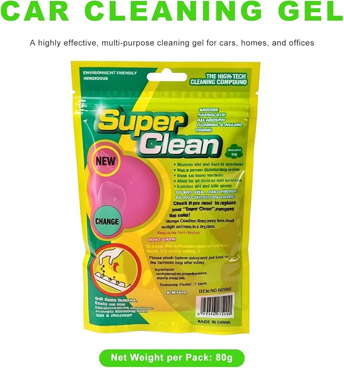 Car Cleaning Gels, Reusable Dashboard Dust Removal Slime Auto Detail Cleaner, Universal Cleaning Putty Air Vent Dusting Mud Fits for Vehicles Keyboards Laptops Keys (Pink)