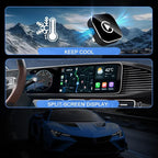 Wireless CarPlay Adapter, 2026 Upgraded Wired to Wireless for Apple CarPlay & Android Auto, Mini USB Design Car Play Adapter with Type-C Extension, Plug and Play, Stable Connection & No Latency