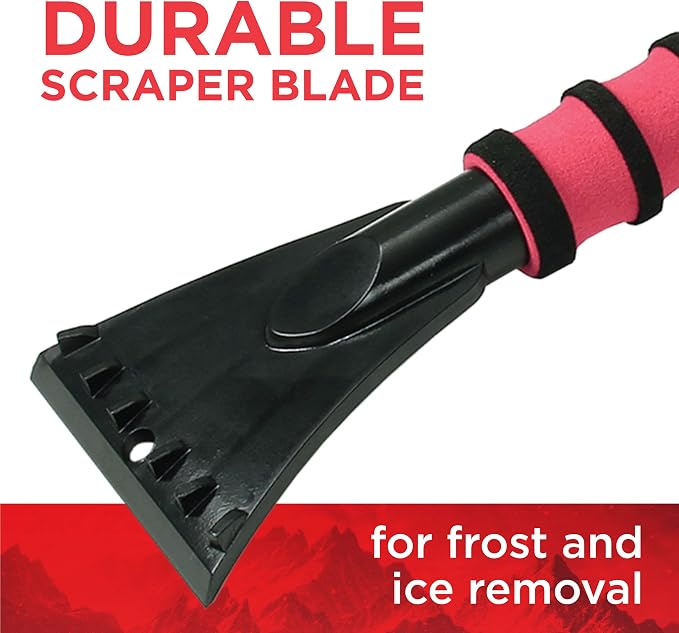 532 26 Inch Snow Brush with Ice Scraper for Cars, Trucks, SUVs, RVs, and More (Colors May Vary)