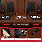 Black Brown Car Seat Covers Full Set - Faux Nappa Leather Seat Covers for Cars, Breathable Waterproof Front Seats Protector with Lumbar Support, Universal Fit for Automotive Sedan SUVs Pickups