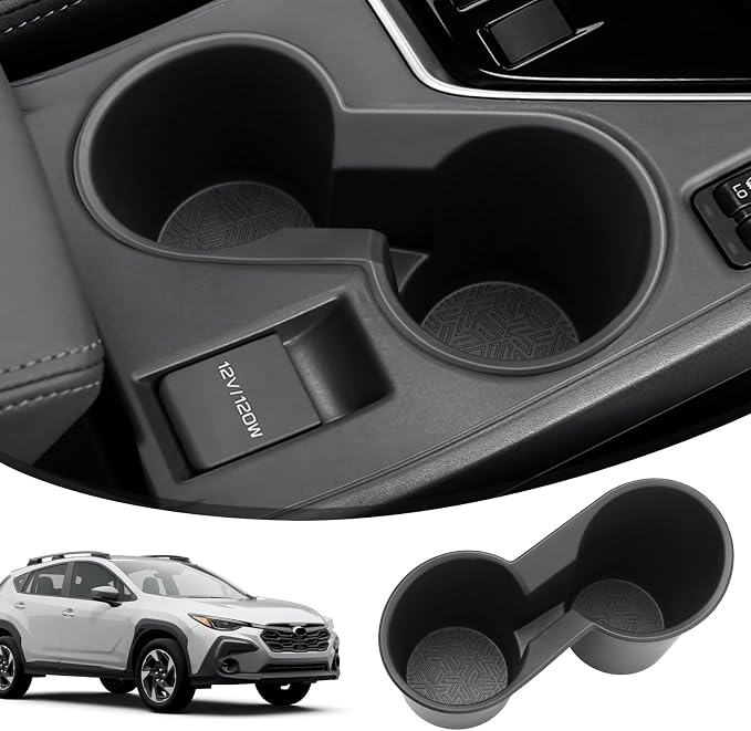 Car Cup Holder for Subaru Crosstrek 2024-2026 Accessories Water Cup Holders TPE Durable Cup Holder Insert for Crosstrek