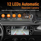 Single Din Car Radio with Apple CarPlay, Backup Camera，External Mic,Single Din Touchscreen Radio Supports Android Auto, Bluetooth, Dual Physical Knobs,SWC, EQ, FM Radio (Black)