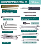 Compact Tool Kit for Roadside Service,Sports Bike,Motorcycle Repair Tool Kit for Japanese Motorcycle, ATV,UTV,Sports Bike,Gift for Father Husband Christmas Birthday