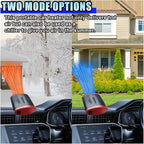 Portable Car Heater, 12V 150W Windshield Defogger and Defroster that Plug into Cigarette Lighter for Winter, 2 in 1 Fast Heating & Cooling Fan with 360° Rotatable Base for Car Sedan (Red/Black)