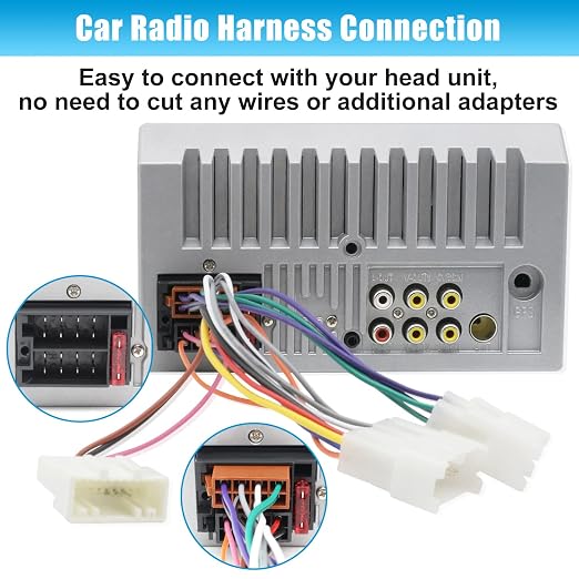 16Pin ISO Stereo Radio Wire Adapter for Toyota No JBL | Car Radio Wiring Harness SWC Connector Compatible with Toyota Camry RAV4 Corolla Yaris Land Cruiser Factory Stereo Plugs