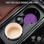ME.FAN Car Coasters for Cup Holders [4 Pack] - 2.75In Silicone Auto Mug Mats - Universal Non-Slip Recessed Car Interior AccessoriesDeep Purple