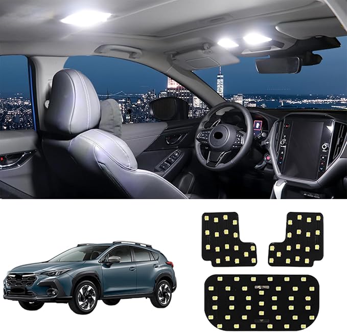 led interior lights kit Compatible With Subaru Crosstrek Accessories | Compatible With 2024 2025 2026 Subaru Crosstrek impreza Accessories White Interior LED Lights Kit + Install Tool