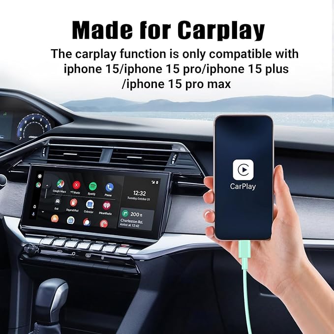 3ft / 6ft Car Carplay Cable for Apple iPhone 17 Pro Max/17 Air/16 Pro /15 Plus, Long USB A to USB C Car Play Charger Cord, iPad Pro 12.9/11,10th,Air 5th/4th,iPad mini 6th Gen Charging Cable 3/6 Feet