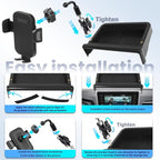 Car Phone Holder Fit for Toyota RAV4 Hybrid LE/XLE/Premium 2019-2025 W/Dash Tray Storge Box Organizer, Cell Phone Mount for RAV4 Accessories 7/8 inch Touch Screen (Not Fit 9/10.5 inch)