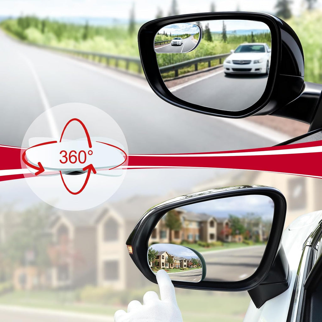 HD Blind Spot Mirrors (2-Pack) — Frameless Wide-Angle Convex