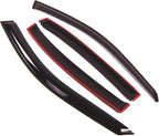 Outside Mount Window Vent Visors Rain Guards Compatible with Chevrolet Malibu 1997-2003 | Side Window Wind Deflectors Rain Shields | Smoke Tinted, 4 Pcs Set, DGWV-044