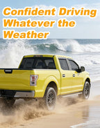 Extra-Thick Window Rain Guard for Ford F150 SuperCrew 2009-2014 Rain Guards Tape-on Side Truck Window Visors Low Profile Vent Visor Window Deflectors Vent Shades Car Accessories