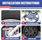 4Pcs 16 2014-2023 Wheel Hubcaps Rim Cover Fits for Ford Transit Connect | Steel PP Material Snap-On Installation inch Car ReplacementMatte Black