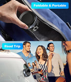 Car Phone Mount Holder for Magsafe, 360° Adjustable Magnetic Phone Holder Foldable Suction Cup Phone Mount for Car/Gym/Mirror Mount for iPhone/Android, Black