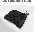 Car Rear Cargo Net, Adjustable Elastic Storage Organizer Net, Trunk Cargo Storage Net, Universal Fit for Car, Vehicle, SUV (35.4"x15.8")